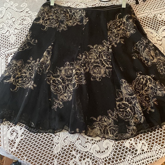 Lapis silk skirt size large - Picture 5 of 10